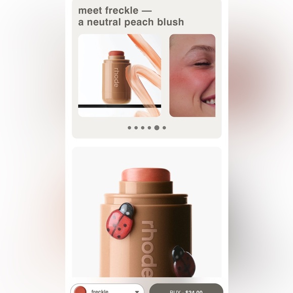 NWT- Rhode Pocket Blush- color freckle - Picture 4 of 6